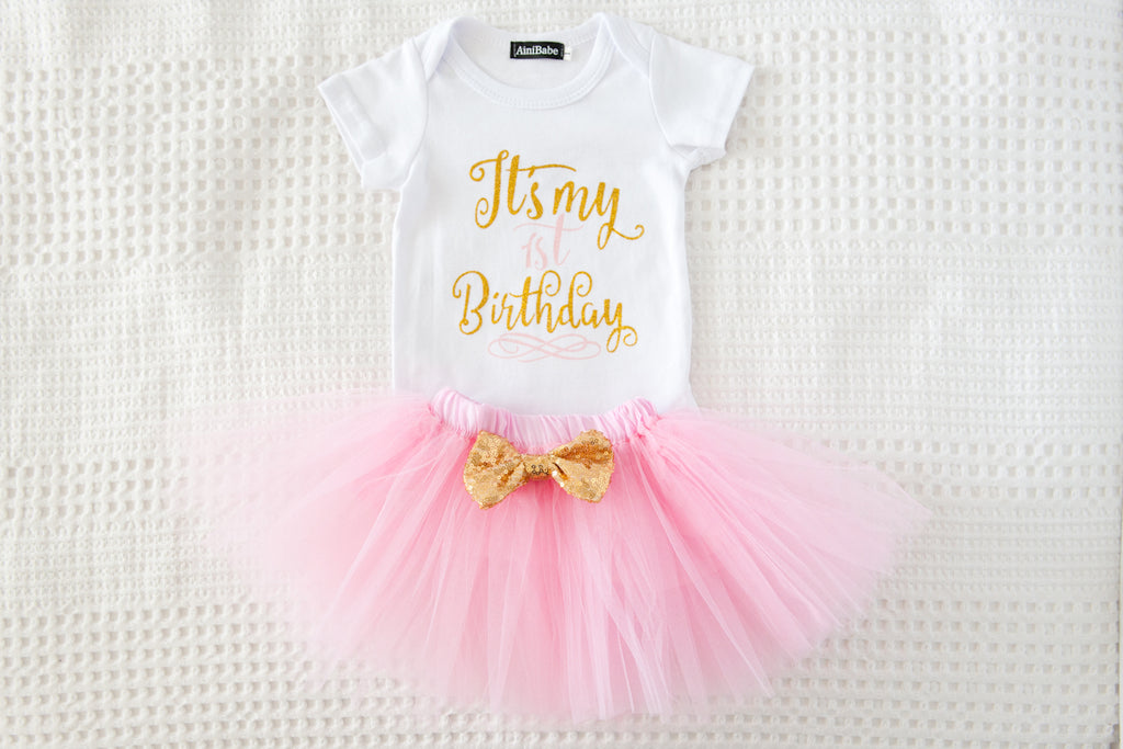 My 1st Birthday Tutu Set - Baby Pink SOLD OUT