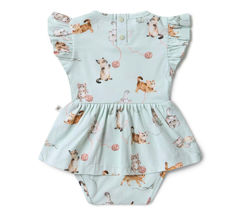 Kittens Short Sleeve Organic Dress