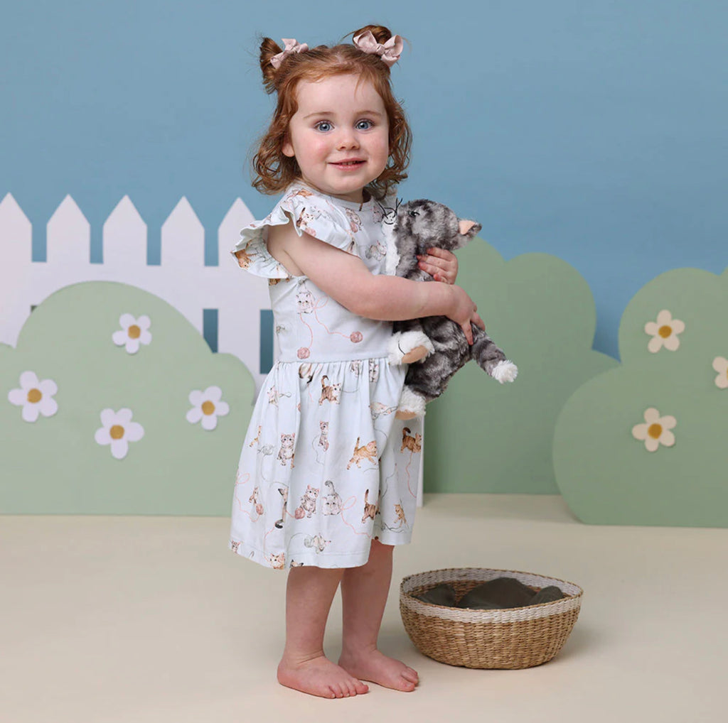 Kittens Short Sleeve Organic Dress