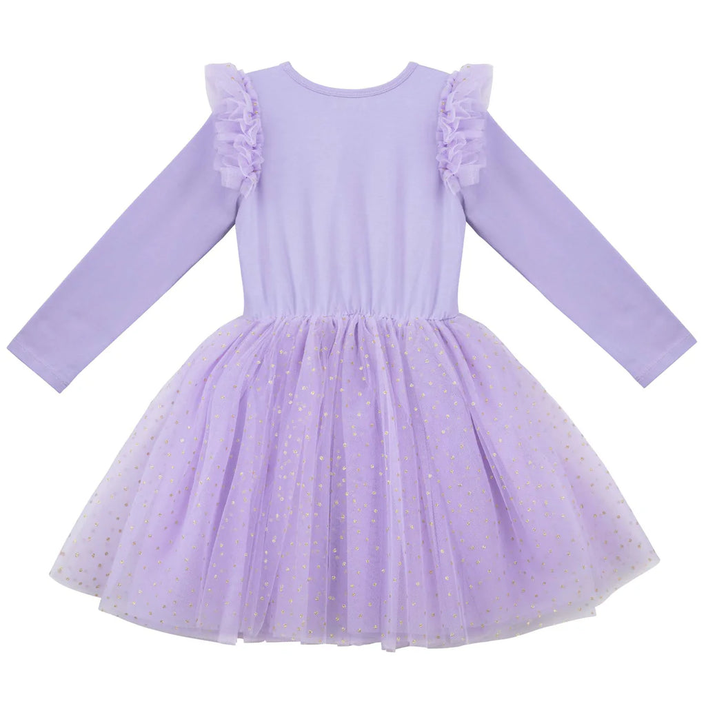 Unicorn Sequin L/S Tutu Dress - Lavender