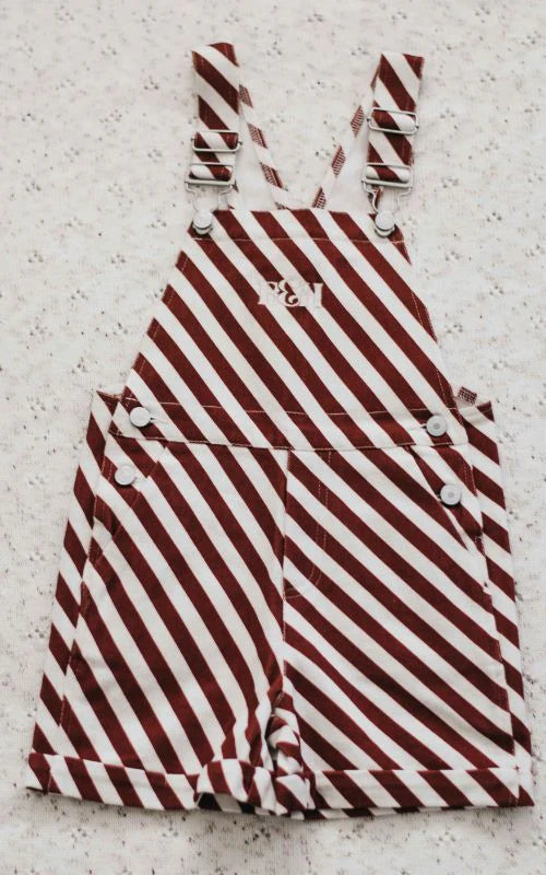 Candy Cane Denim Overalls PRE ORDER