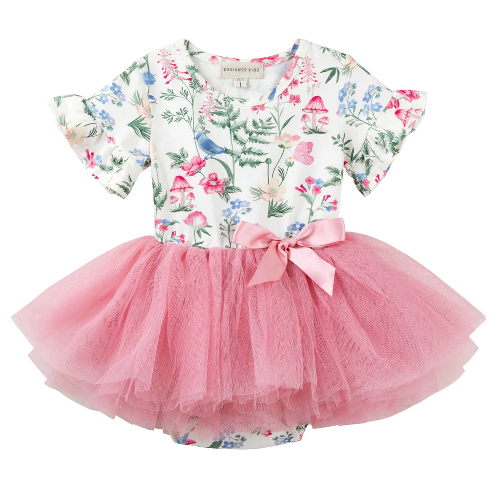 Summer Meadow Short Sleeve Tutu Romper