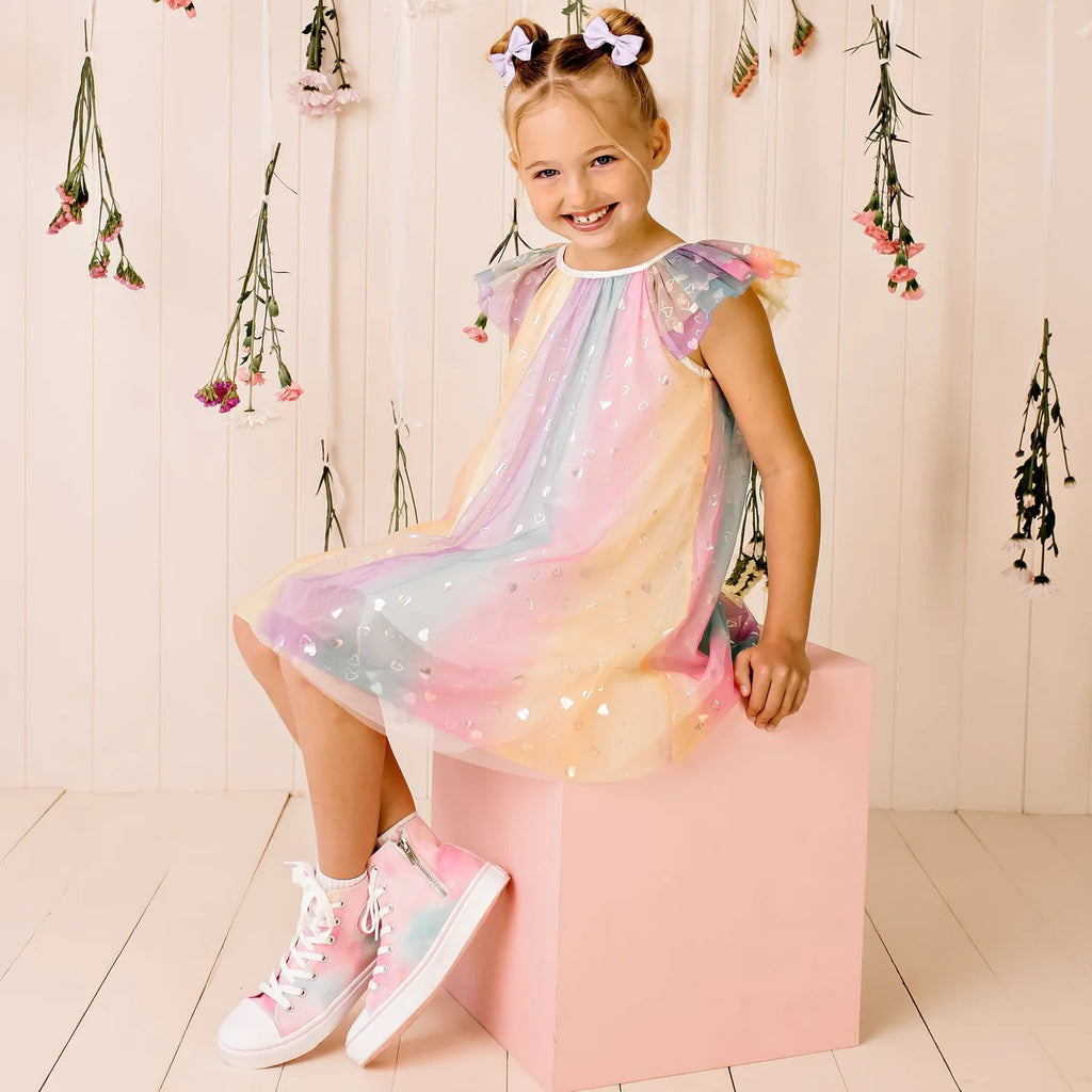 Rainbow Sparkle Twirl Dress