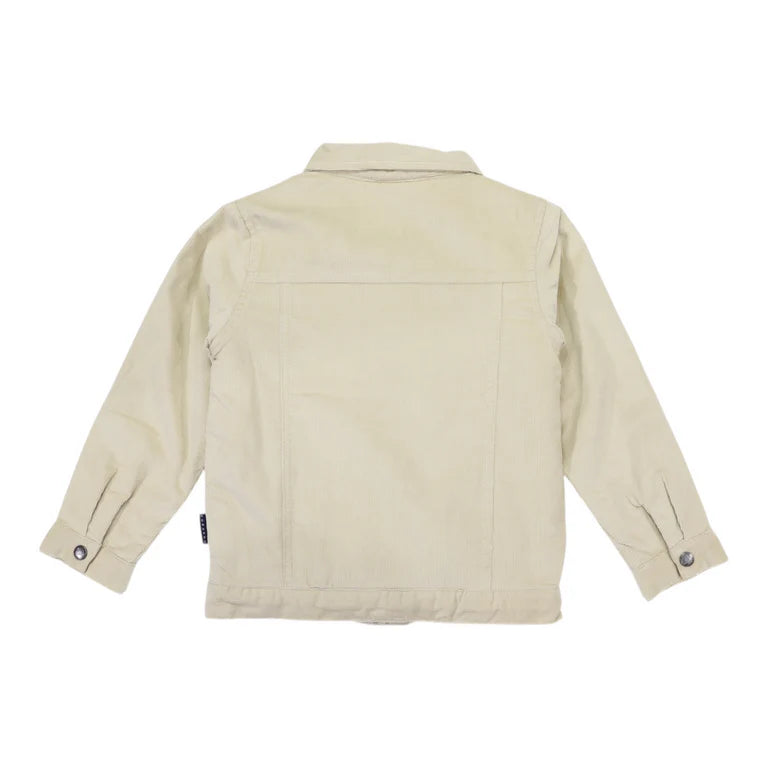Sherpa Lined Cord Jacket Beige
