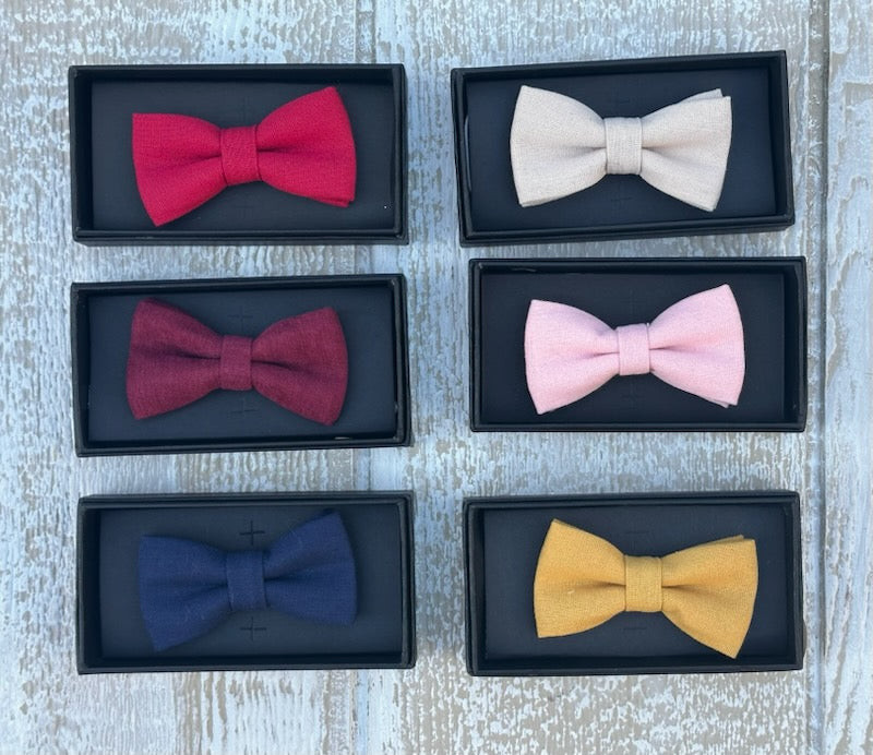 Kids Linen Bow Tie