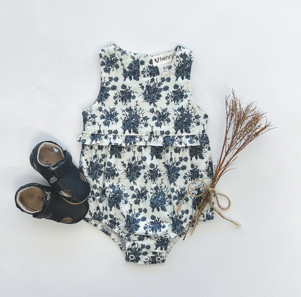 Baby Girls Nora Playsuit - Navy Floral SOLD OUT