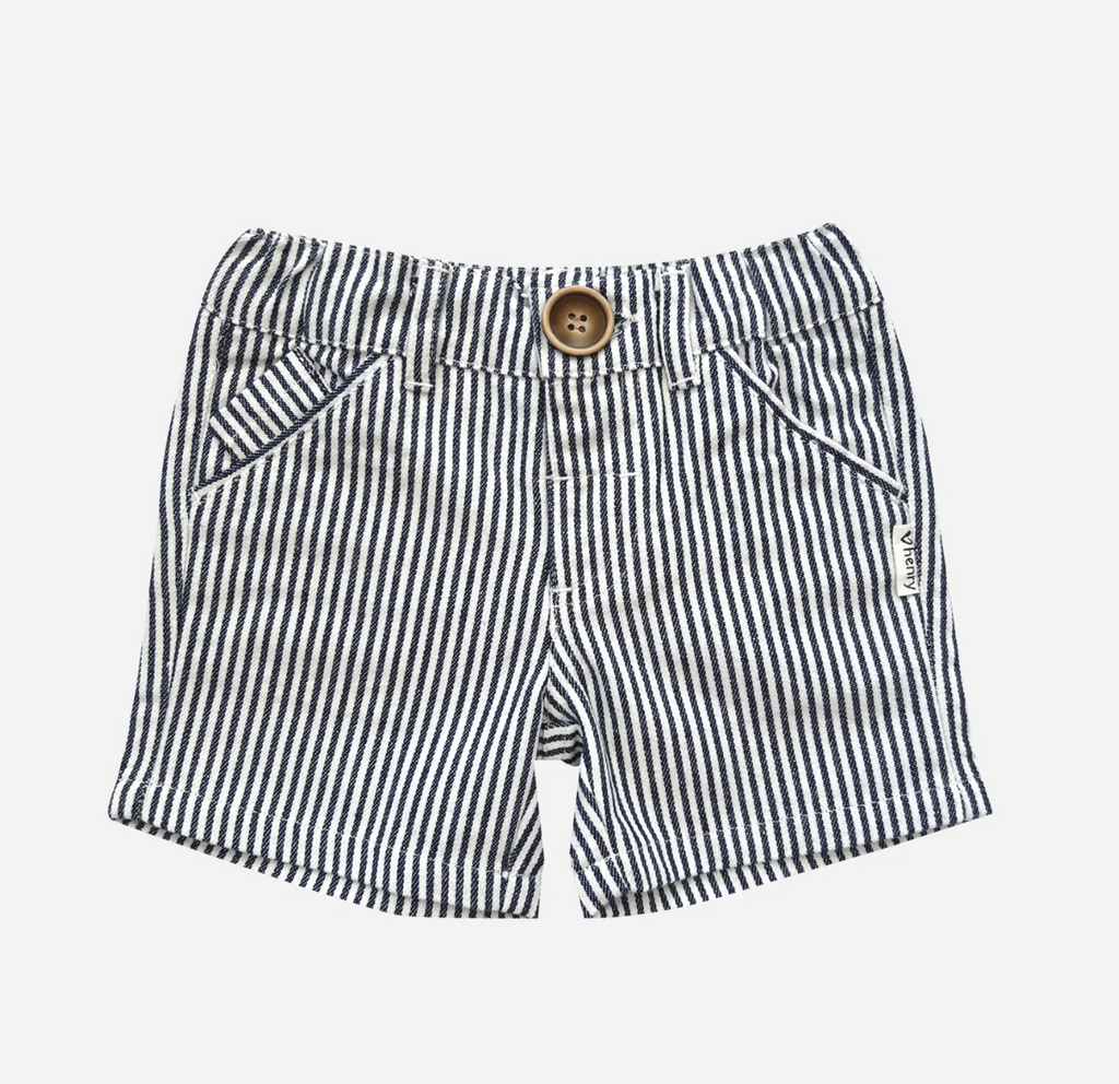 Boys Dress Shorts - Navy Pinstripe