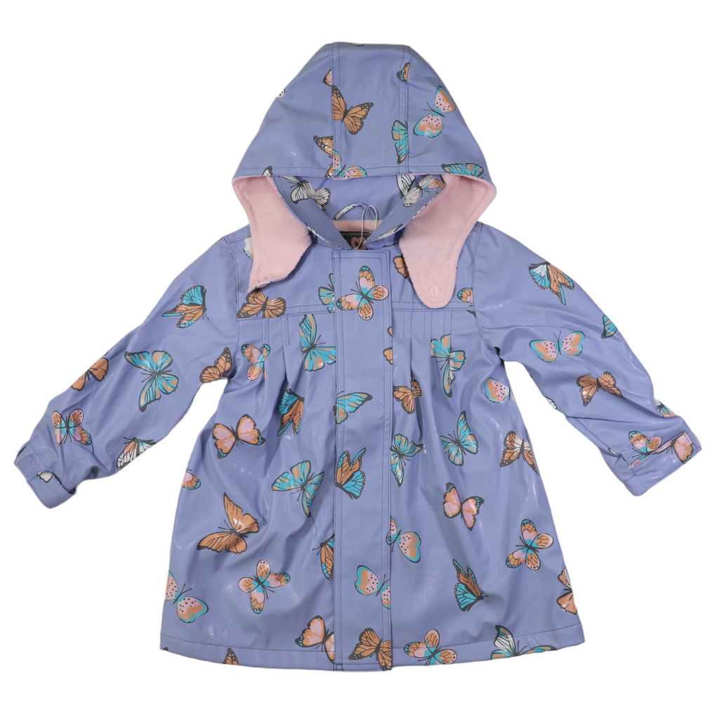 Butterfly Colour Changing Raincoat - Blue Heron
