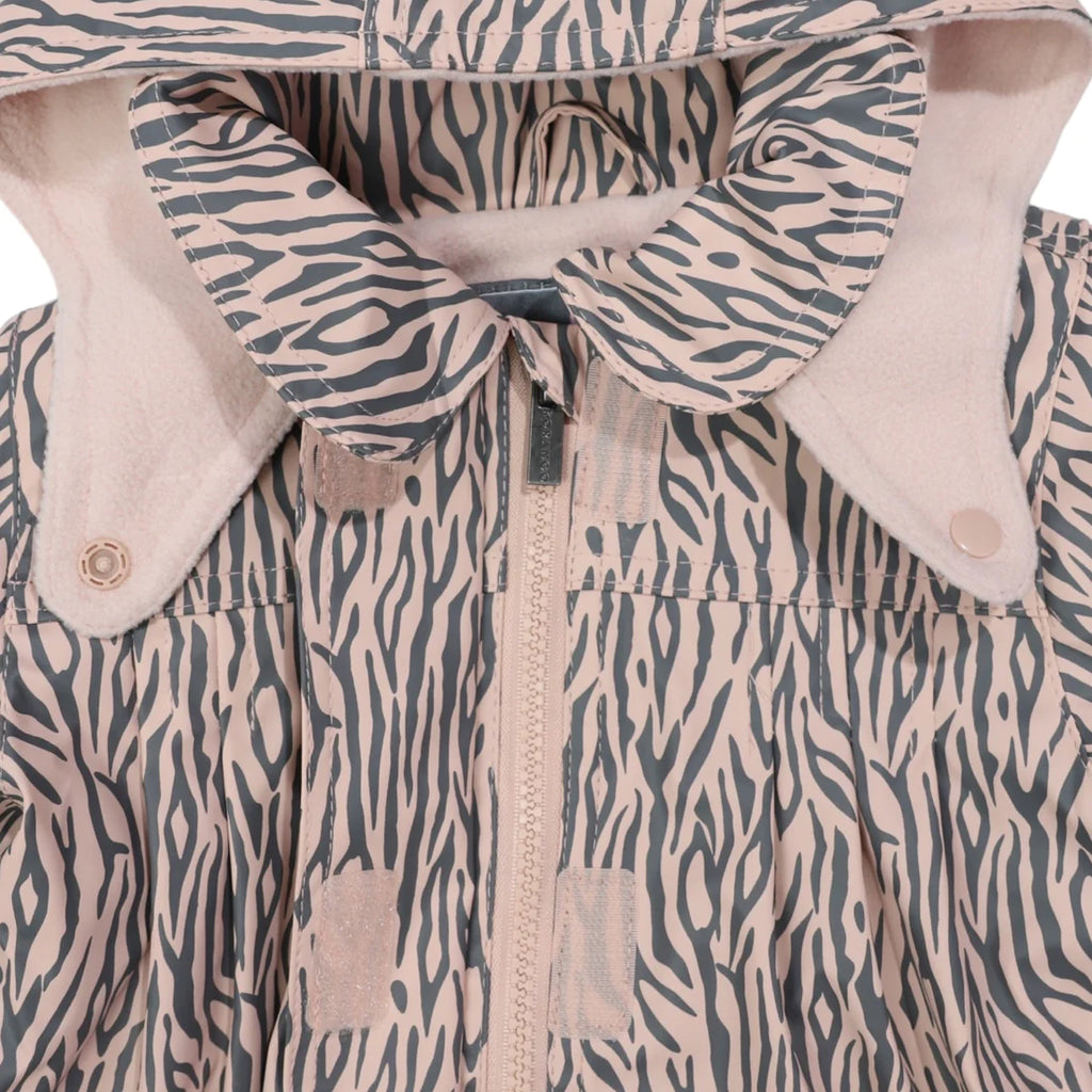 Tiger Stripes Raincoat - Dusty Pink