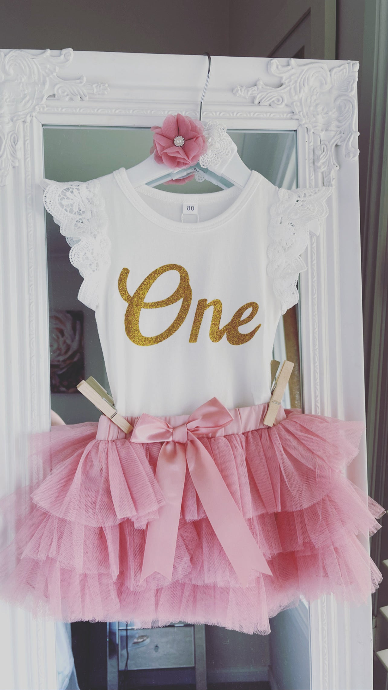 My First Lace Tutu - Truffle - Vintage Curls and Twirls