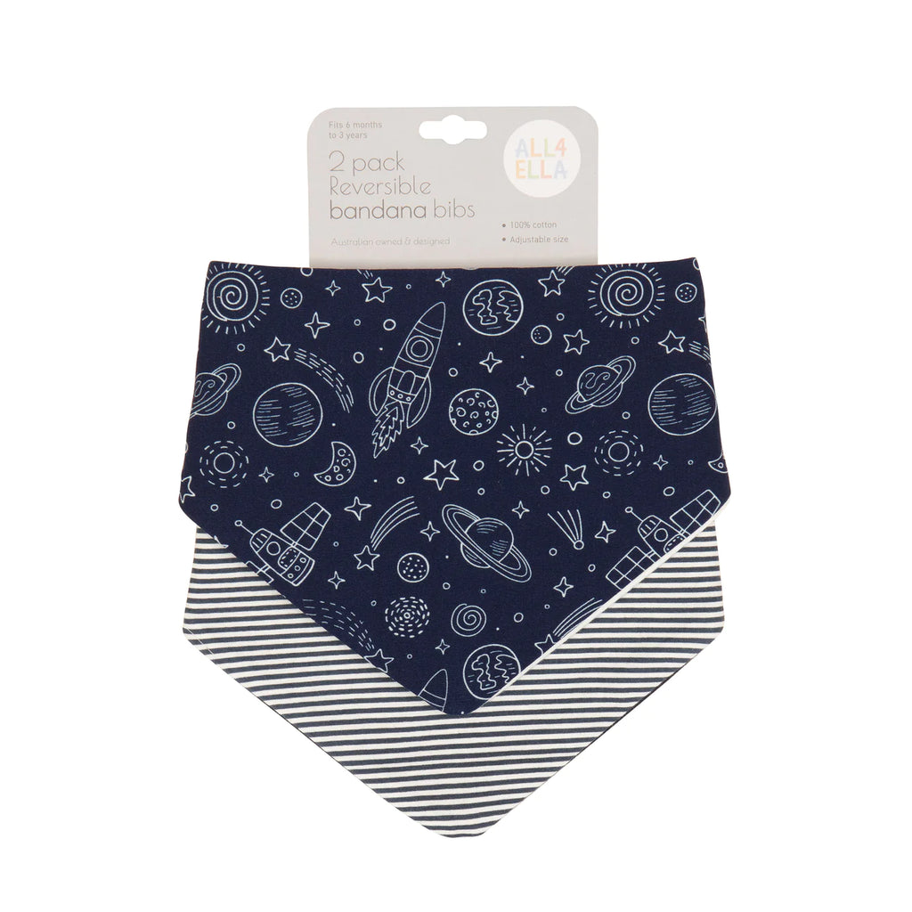 Bandana Bibs 2pk - Outer Space SOLD OUT