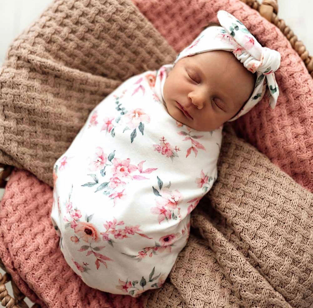 Camille Organic Snuggle Swaddle & Topknot Set SOLD OUT