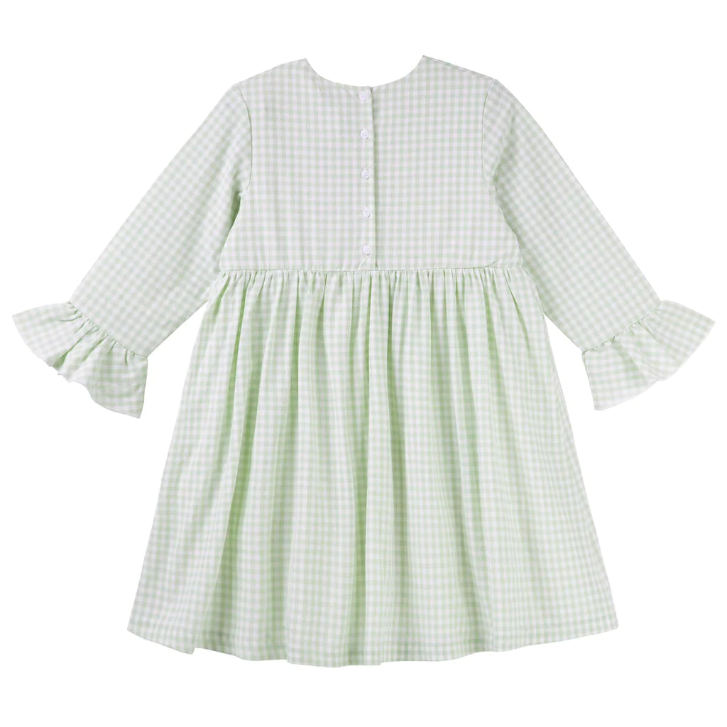 ISLA GINGHAM L/S DRESS - SAGE SOLD OUT