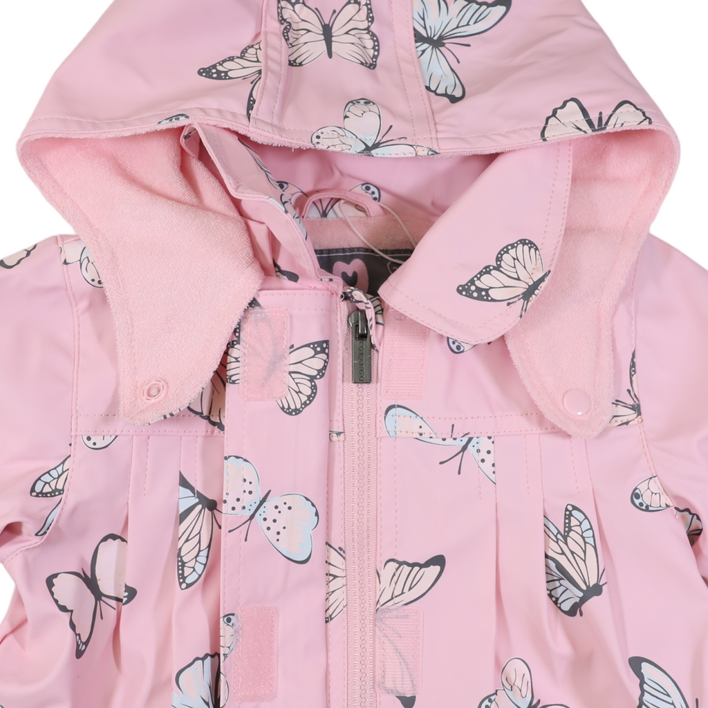 Butterfly Colour Changing Raincoat - Fairytale Pink