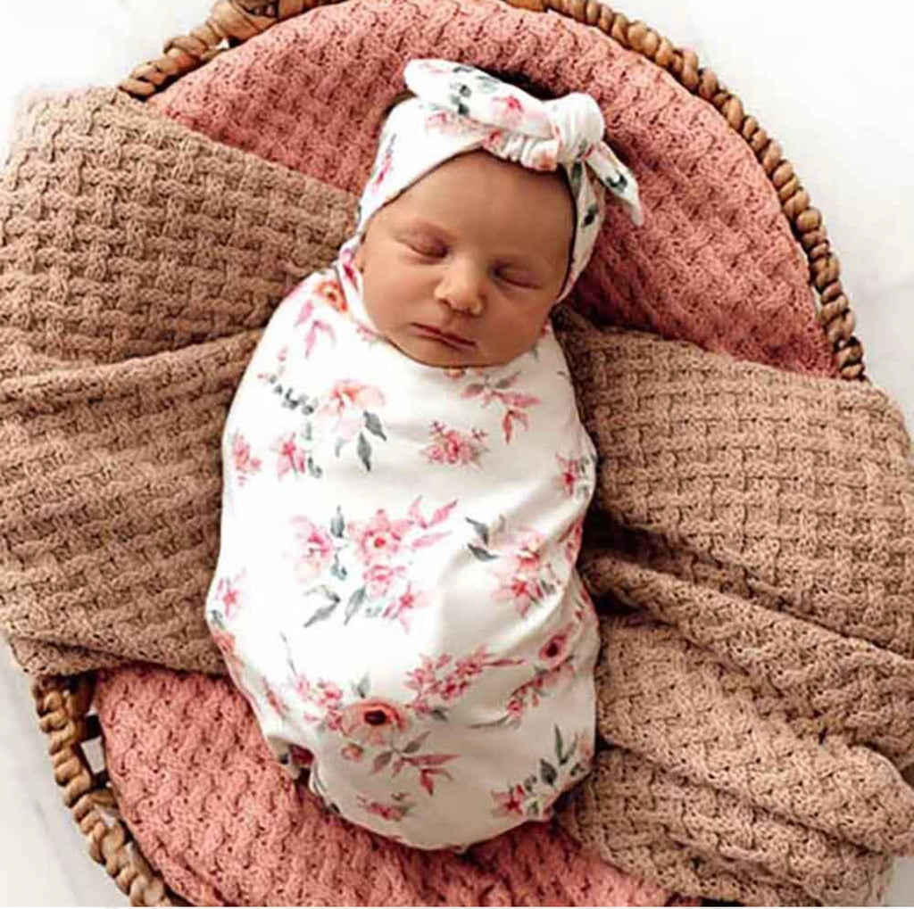 Camille Organic Snuggle Swaddle & Topknot Set SOLD OUT