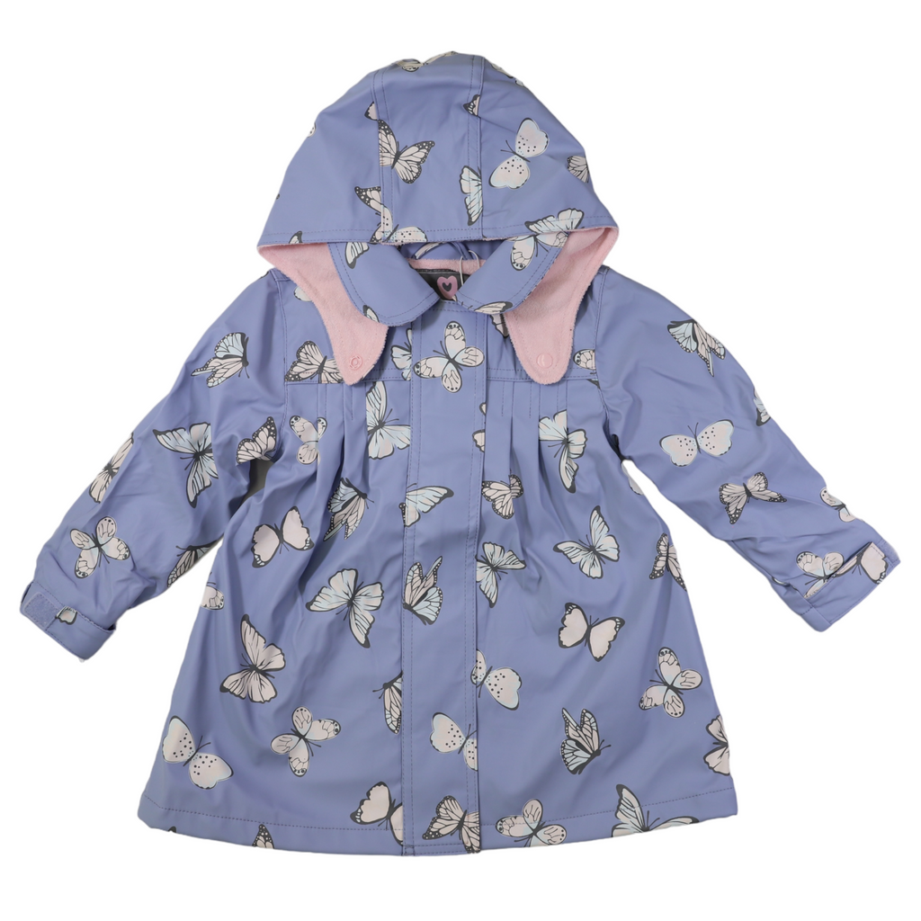 Butterfly Colour Changing Raincoat - Blue Heron