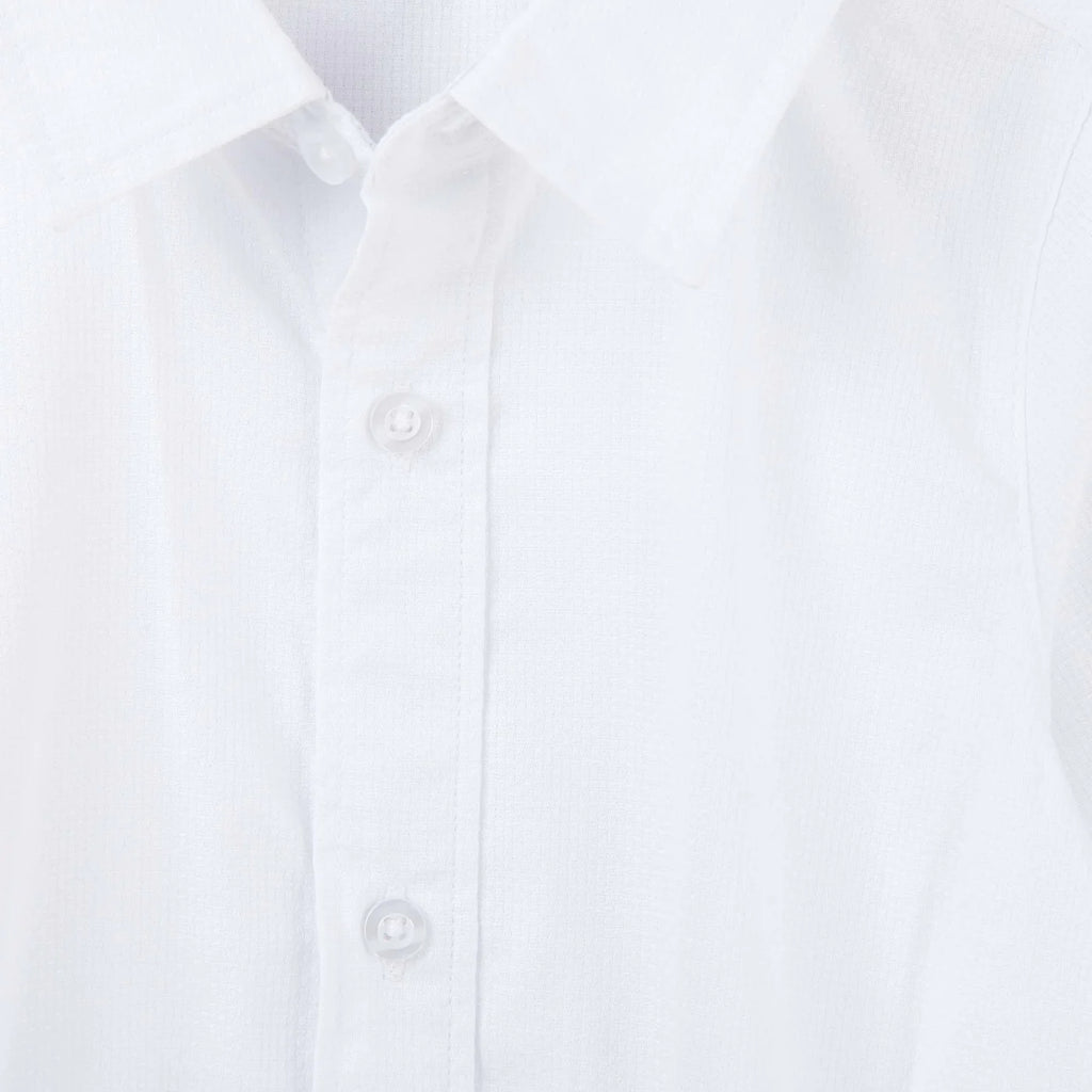 Jackson Formal Romper Shirtzie - White