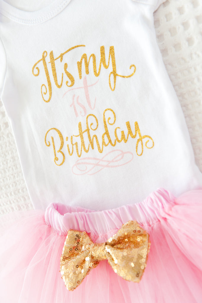 My 1st Birthday Tutu Set - Baby Pink SOLD OUT