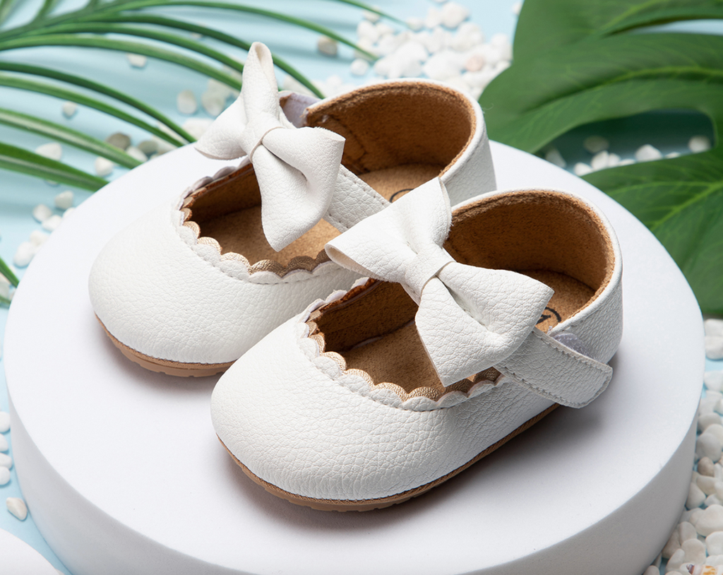 Bow pre walker baby shoes