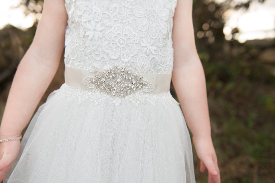 Vintage bridal sash hot sale