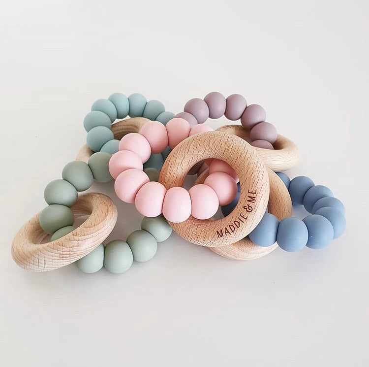 Bay Silicone and Beech Ring Teether SOLD OUT