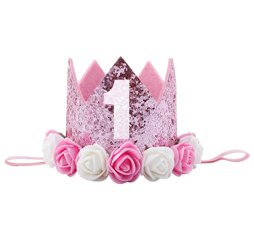 1st Birthday Crown headband - Pink SOLD OUT