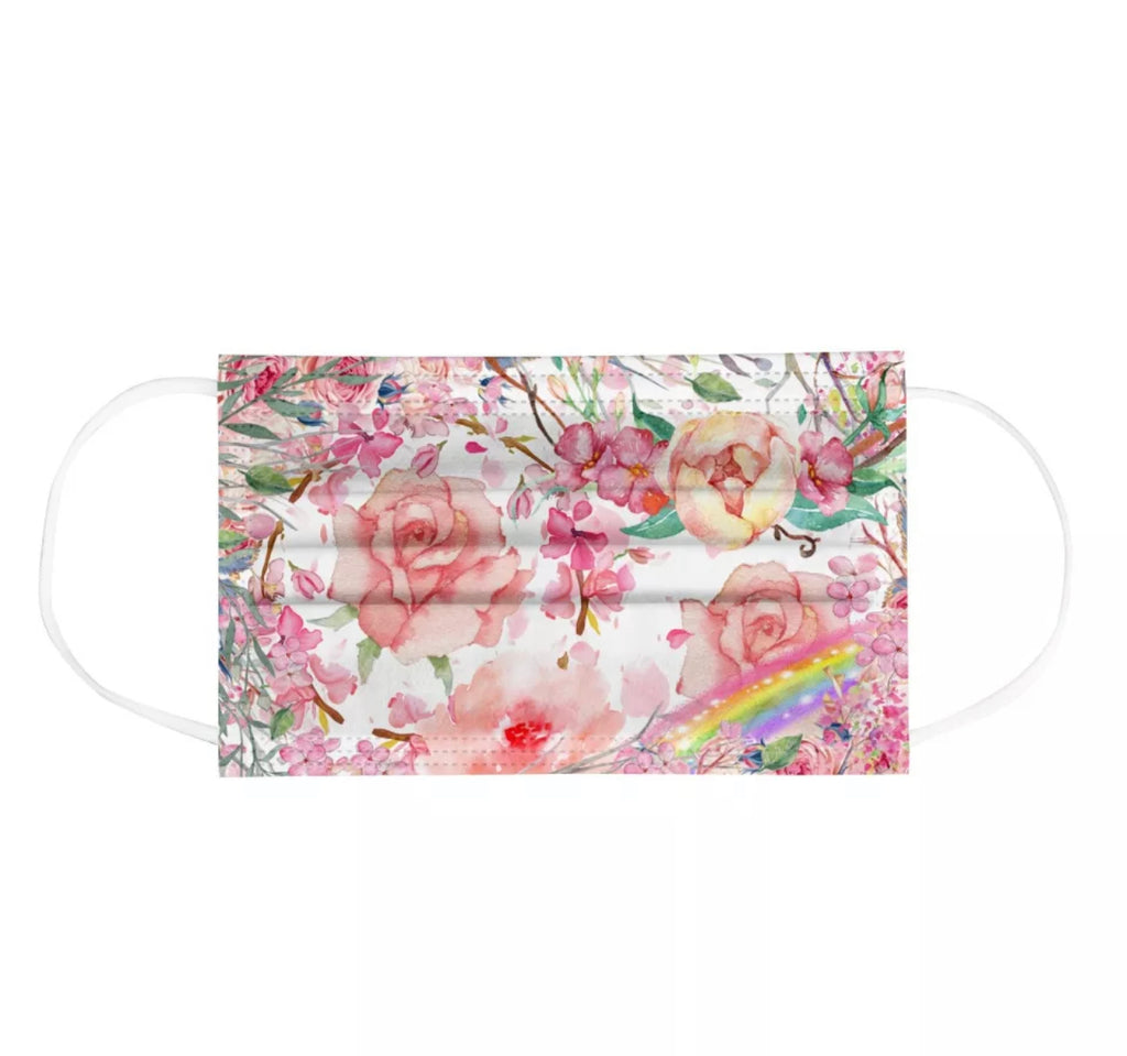Disposable Adult Face Mask - Spring Florals