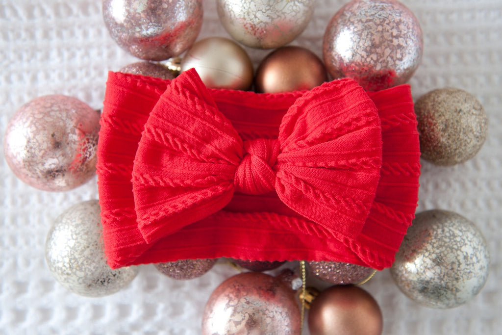 Super Soft Top Knot - Christmas Red