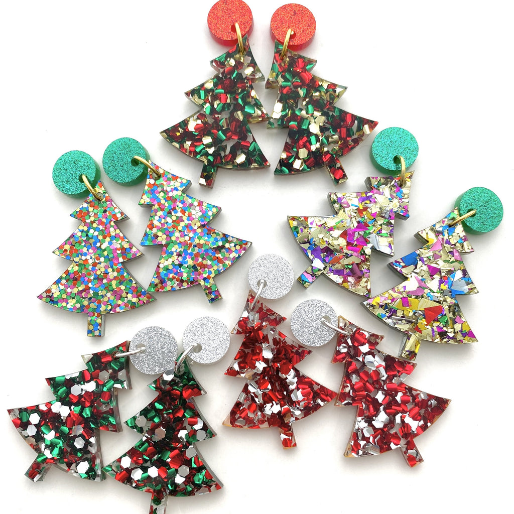 Christmas Tree Earrings - Jingle Bells SOLD OUT