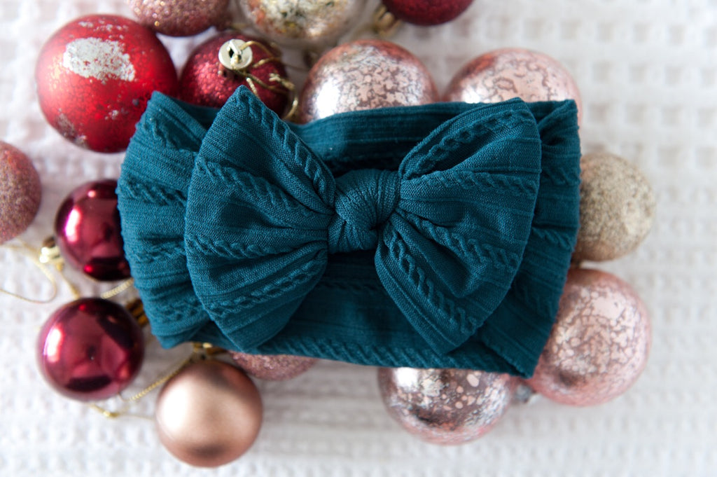 Super Soft Top Knot - Christmas Teal