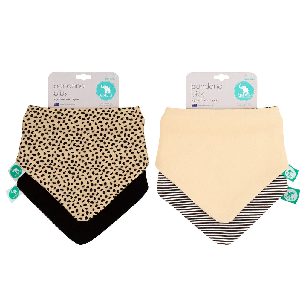 Bandana Bibs 2pk - Cheetah