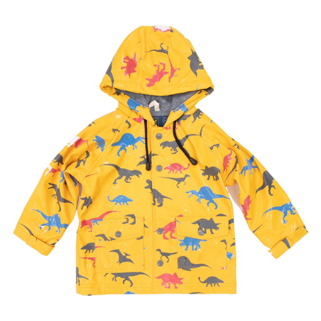 Dinosaur COLOUR CHANGING Raincoat - Yellow